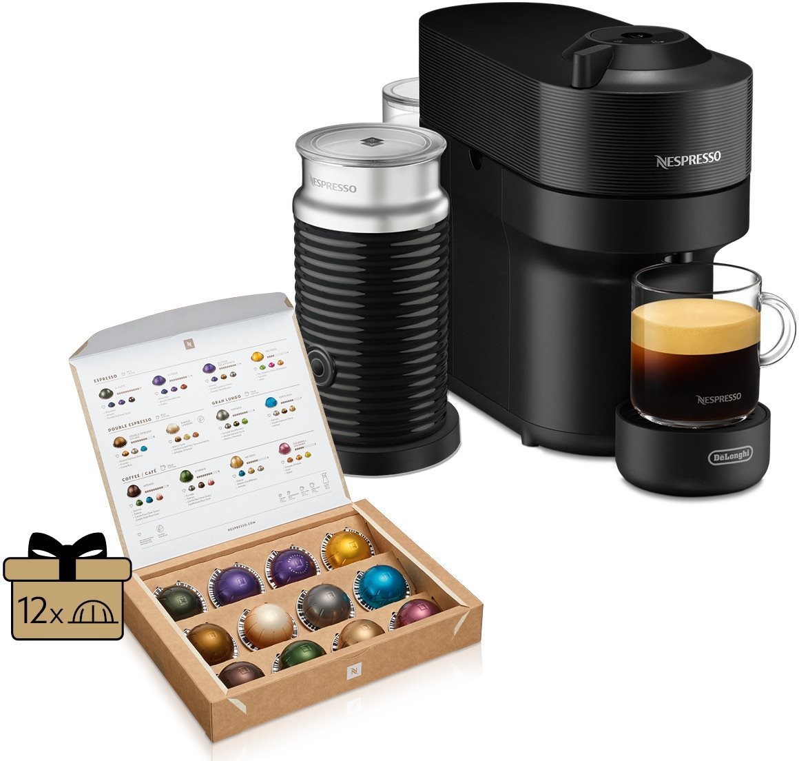 Nespresso De'Longhi Vertuo POP Black ENV90.BAE Kávovar na kapsuly