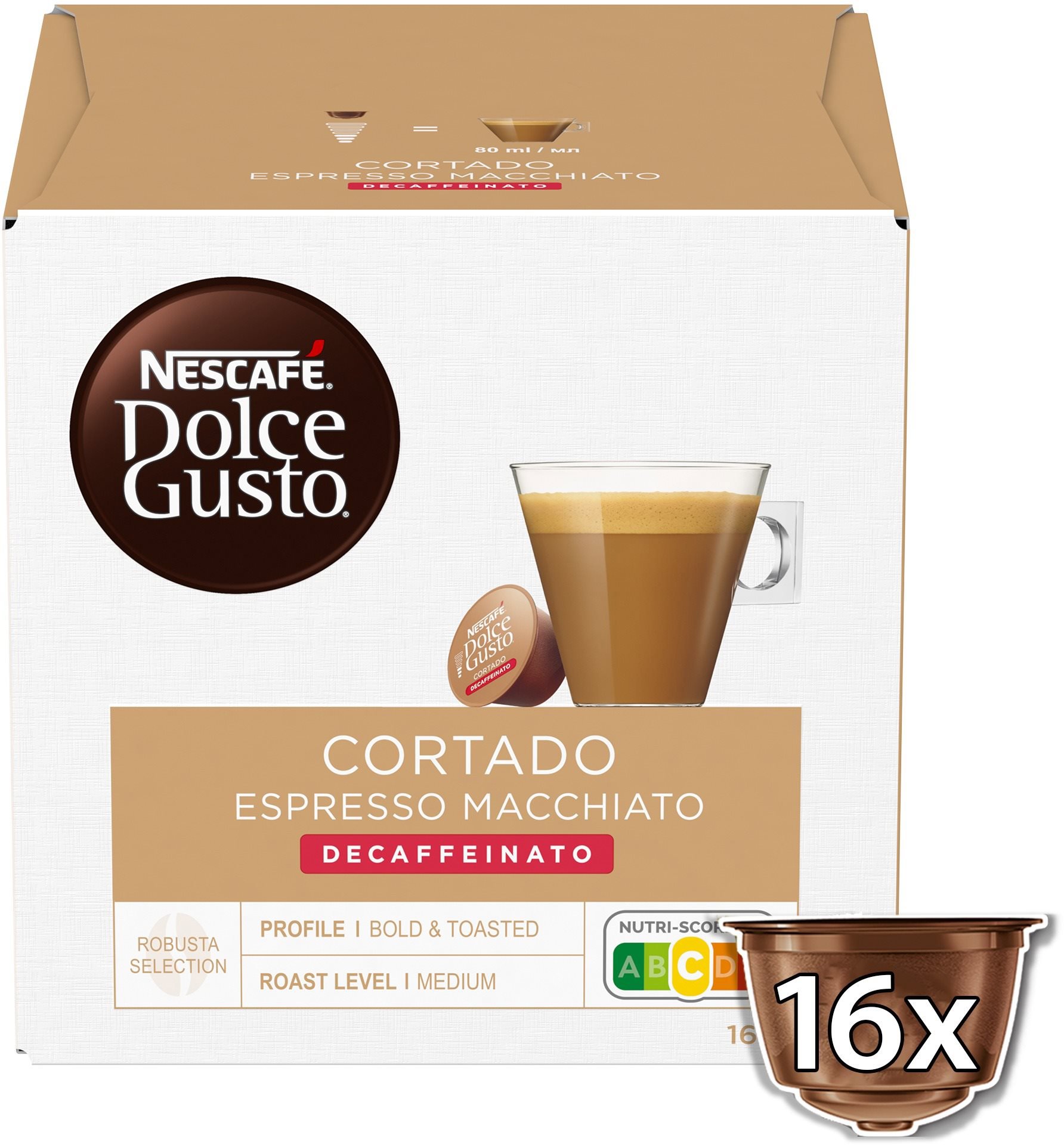 NESCAFÉ® Dolce Gusto® Cortado Decaffeinato - 16 kapszula Kávékapszula