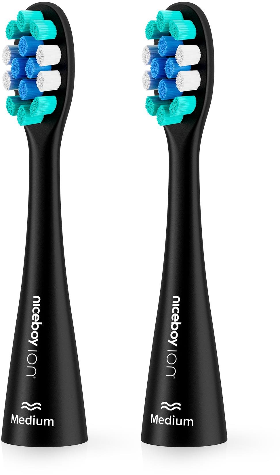 Niceboy ION Sonic Medium black 2 ks Náhradné hlavice k zubnej kefke