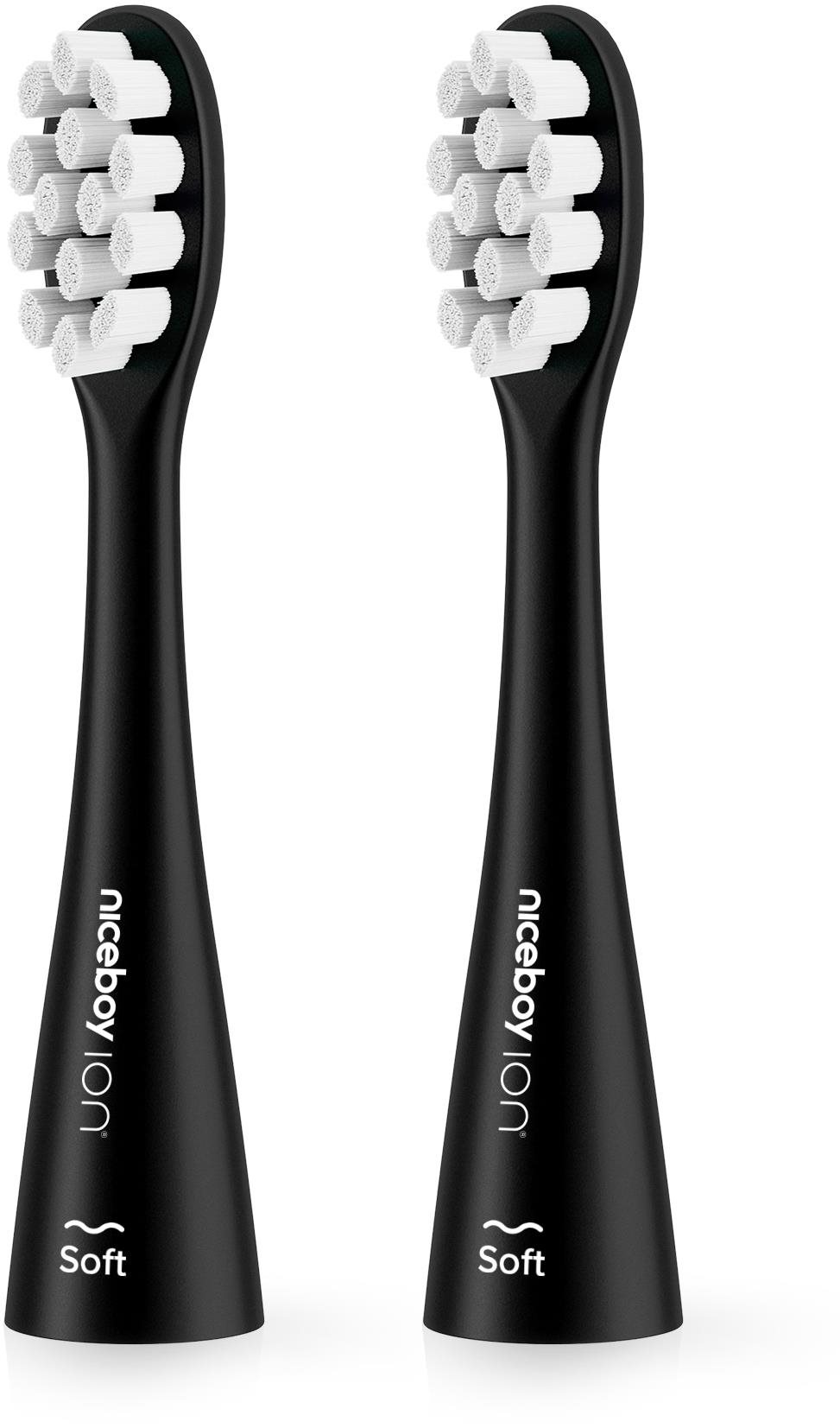 Niceboy ION Sonic Soft black 2 ks Náhradné hlavice k zubnej kefke
