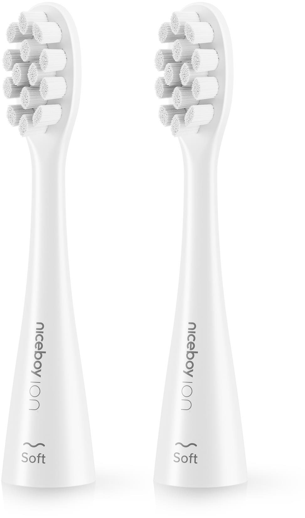 Niceboy ION Sonic Soft white 2 ks Náhradné hlavice k zubnej kefke