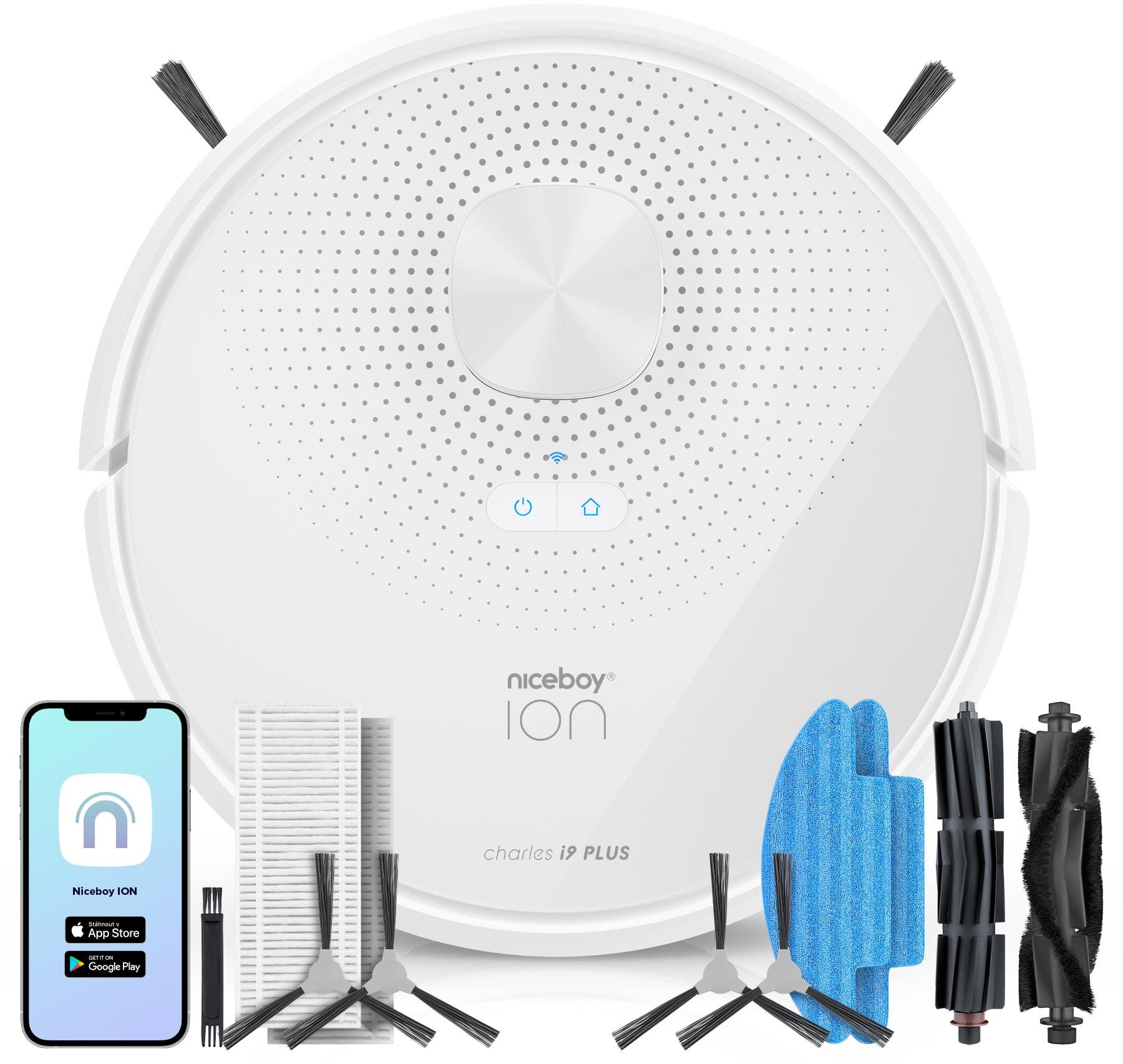 Niceboy ION Charles i9 Plus White Robotporszívó