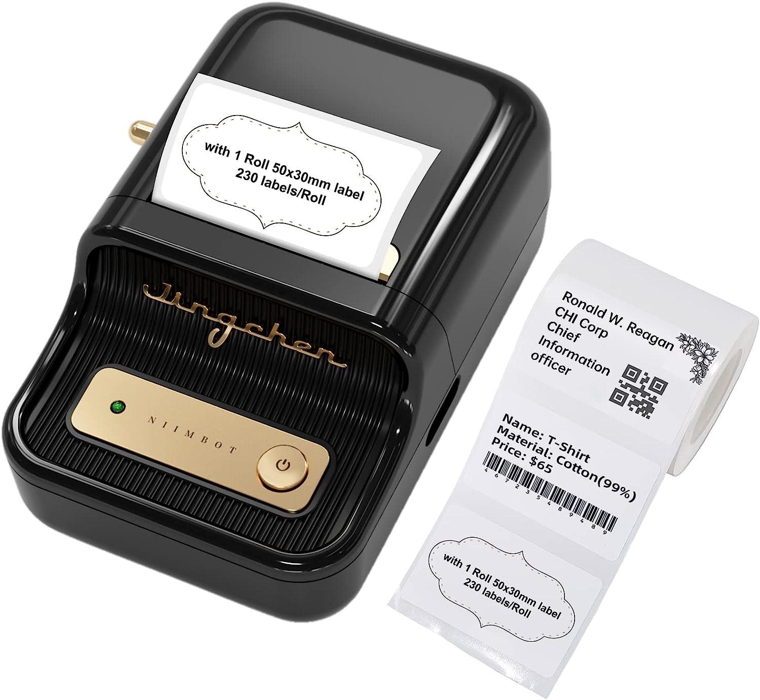 Niimbot B21 Smart schwarz + Rolle mit Etiketten Etiketten-Drucker