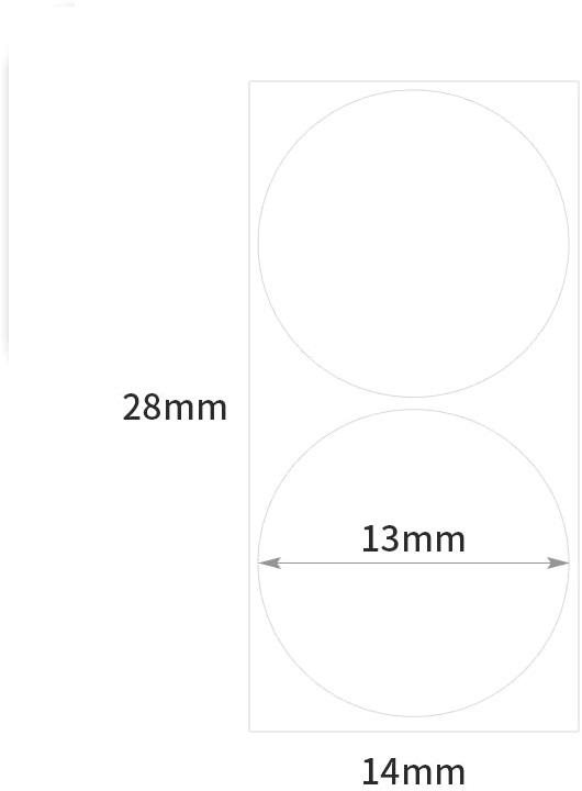 Niimbot R D11 és D110 címke, 14×28 mm, 220 db, WhiteRound B Etikett...