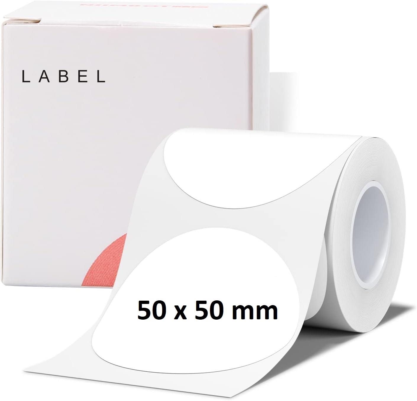 Niimbot Etiketten R 50 mm x 50 mm - 150 Stück Round pro B21 Etiketten