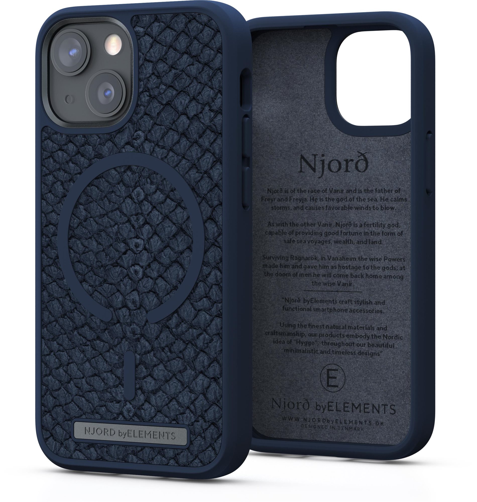 Njord Vatn Case for iPhone 13 Mini, Blue Phone Cover