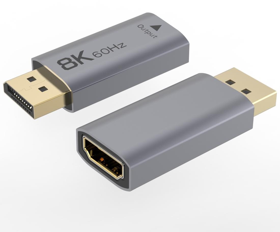 PremiumCord adaptér DisplayPort – HDMI, 8 K/60 Hz, 4 K/144 Hz...