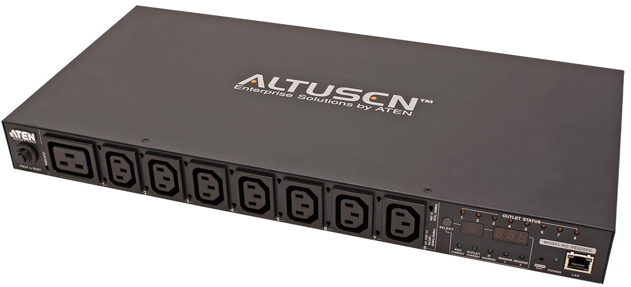Aten 19 '' Netzteil, 8 Steckdosen, IP Control, PE6208G...