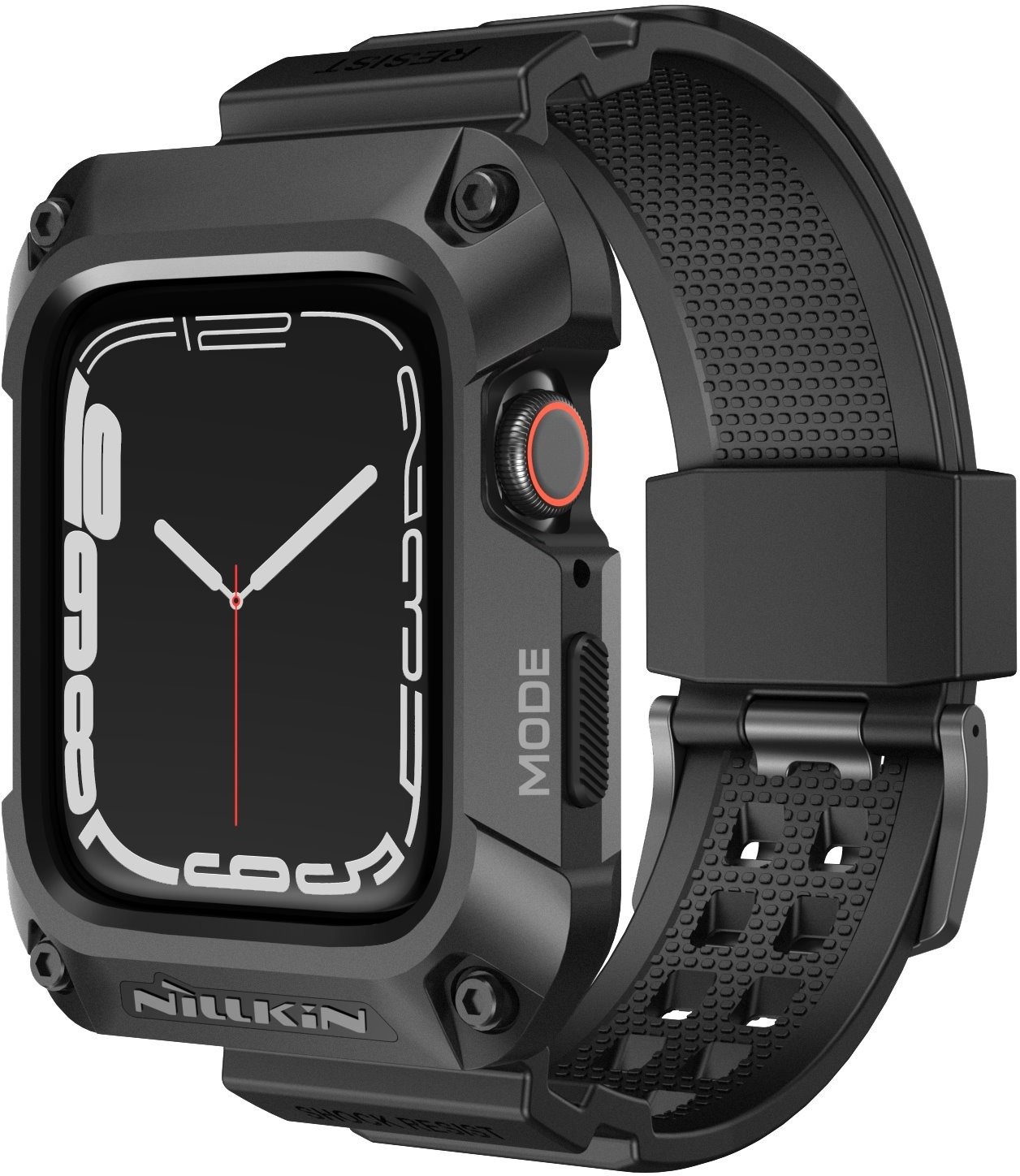 Nillkin DynaGuard + Apple Watch Series 44mm 4/5/6 fekete tok Szíj