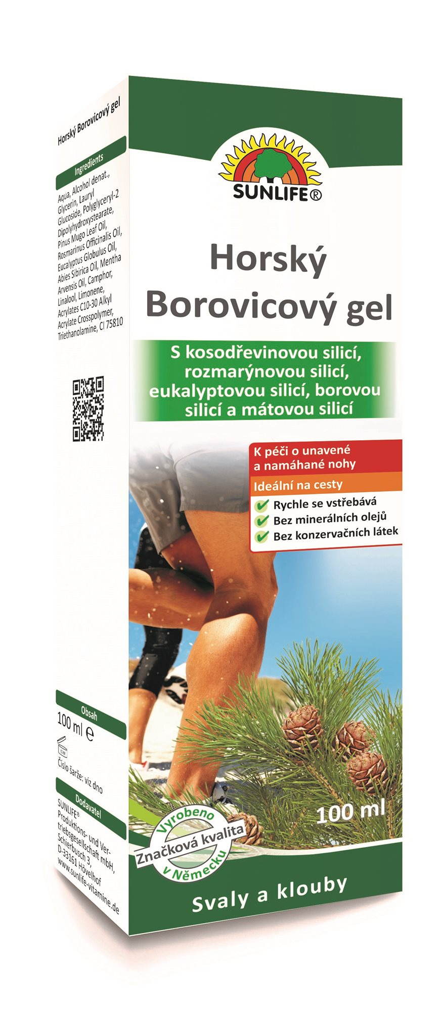 SUNLIFE horský borovicový gél 100 ml Telový gél