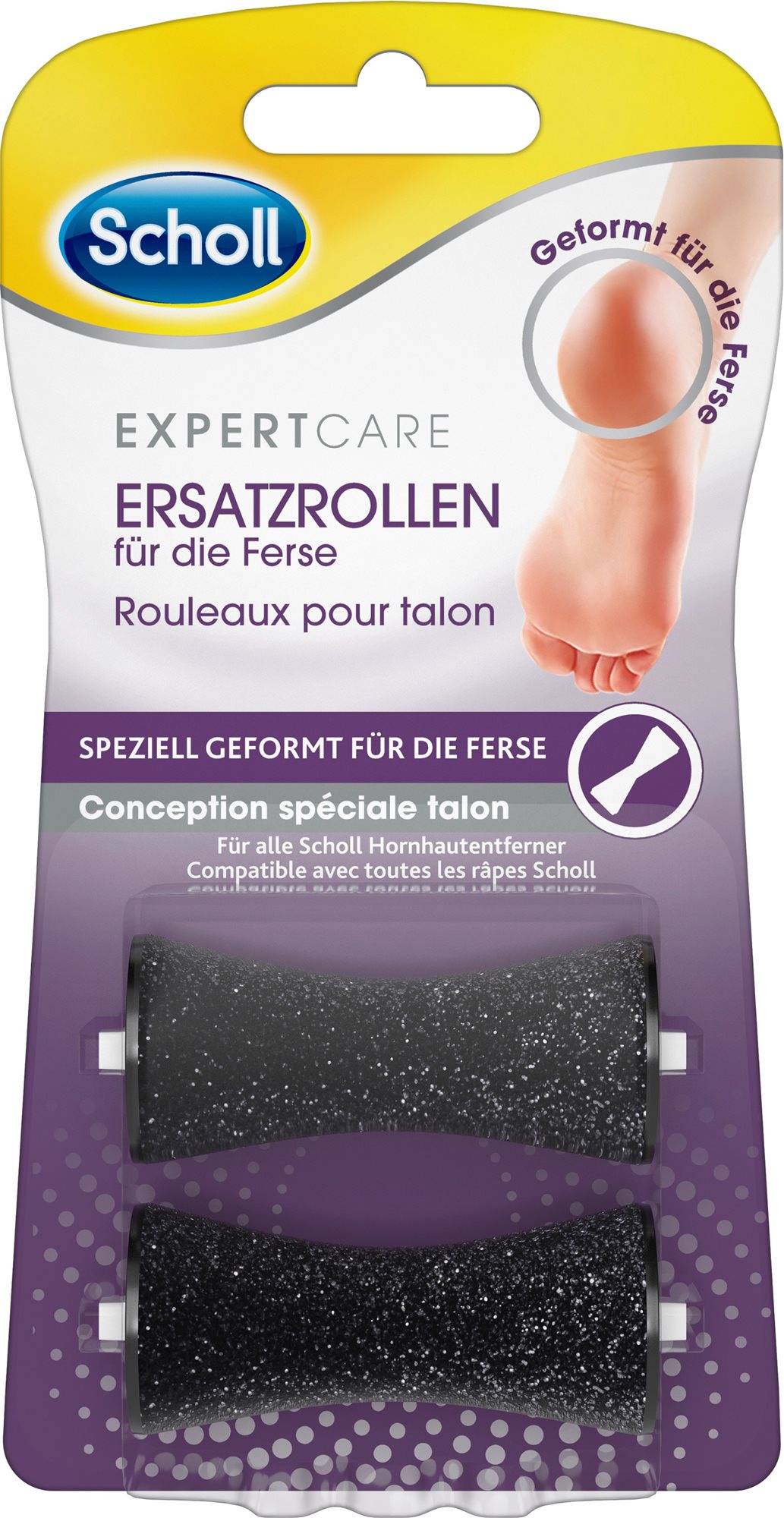 SCHOLL Expert Care forgófej repedezett sarokra, 2 db Pótfej