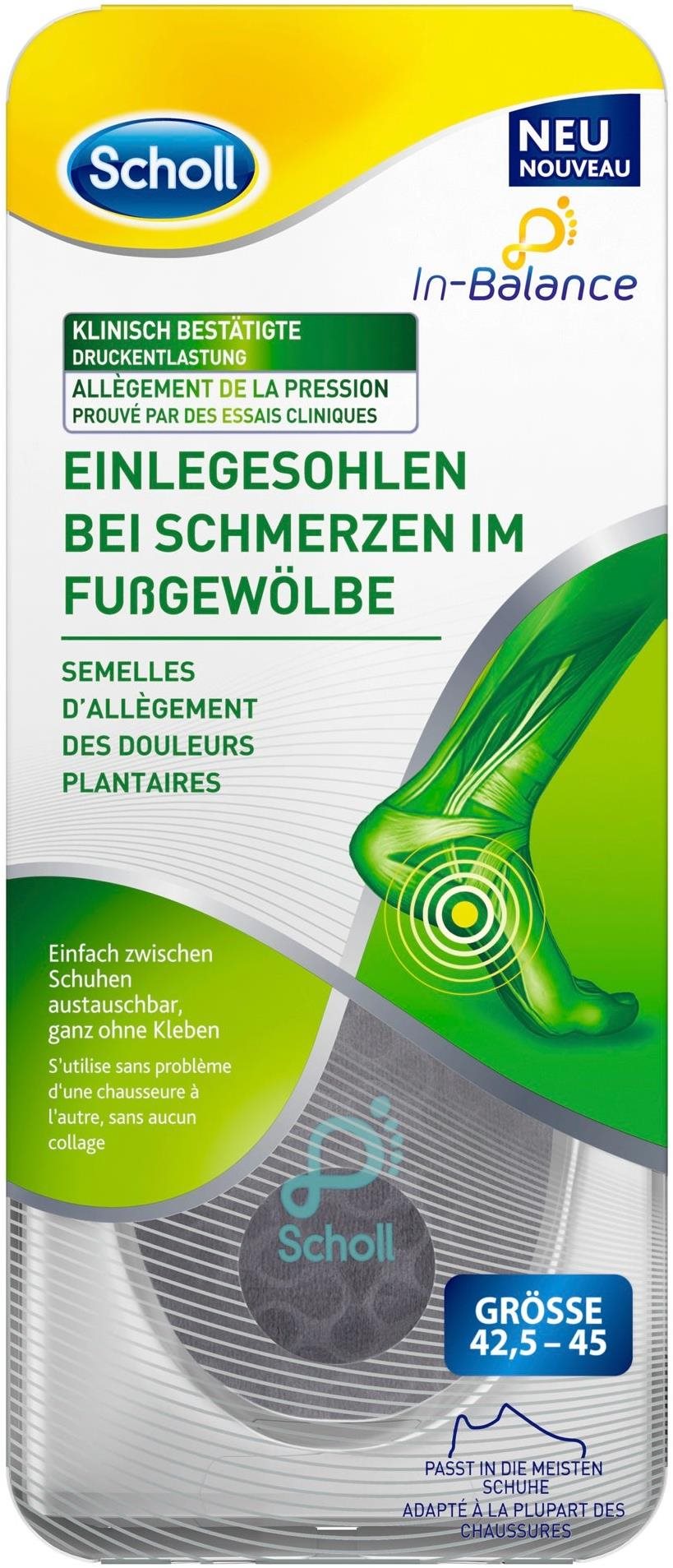 SCHOLL In-Balance Arch Insole Medium Talpbetét