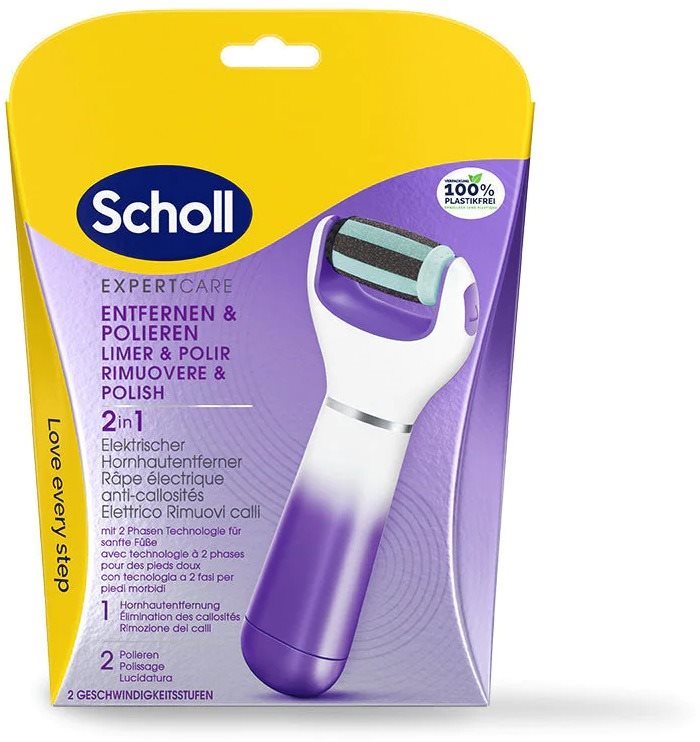 SCHOLL Expert Care 2-in-1 File & Smooth Electronic Foot File...