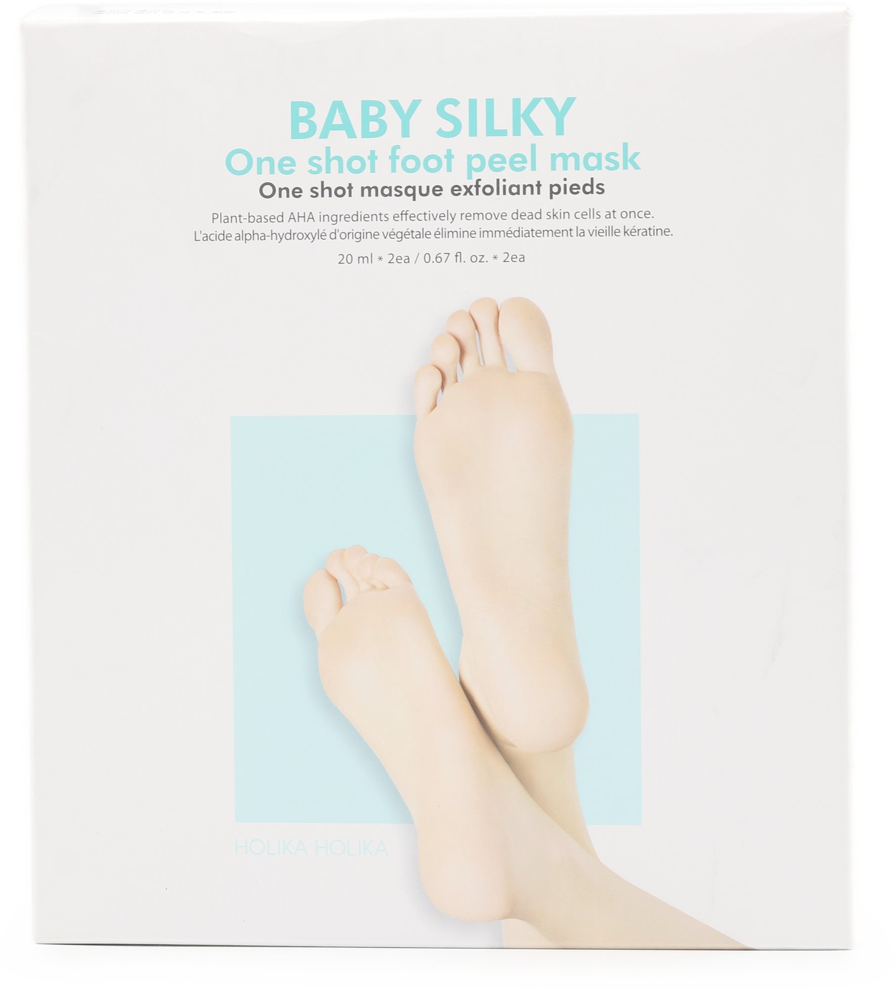 HOLIKA HOLIKA Baby Silky One Shot Foot Peel Mask 2 × 20 ml Maska na...