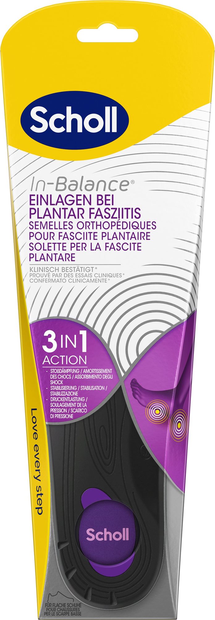 SCHOLL In-Balance Plantar Fasciitis Insole Large Talpbetét