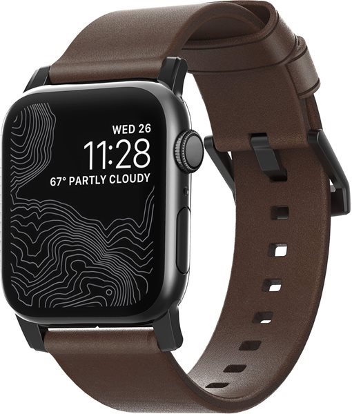 Nomad Leather Strap Brown, black - AW 42/44/45/Ultra 49mm Szíj