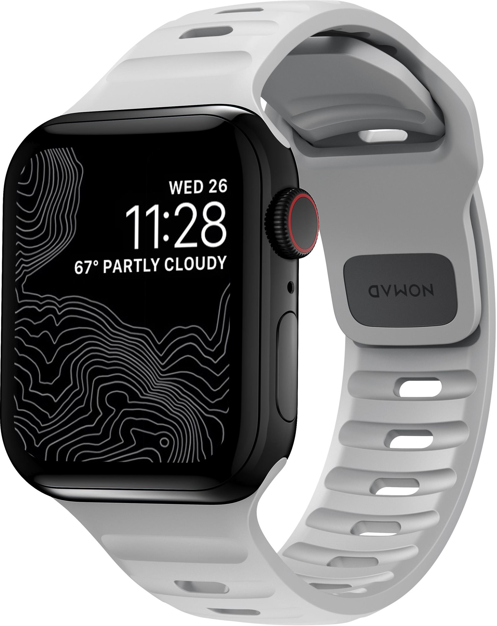 Nomad Sport Strap M/L Grey  Apple Watch 42/44/45/Ultra 49mm...