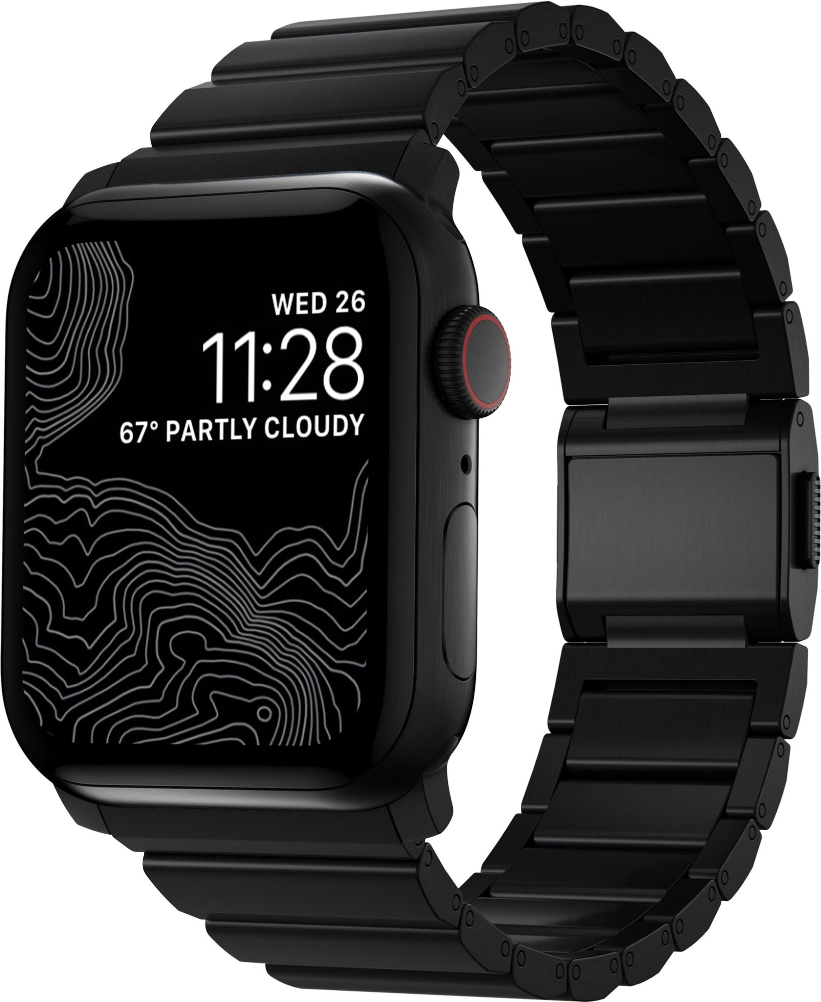 Nomad Titanium Band Black Apple Watch 44/42mm Watch Strap