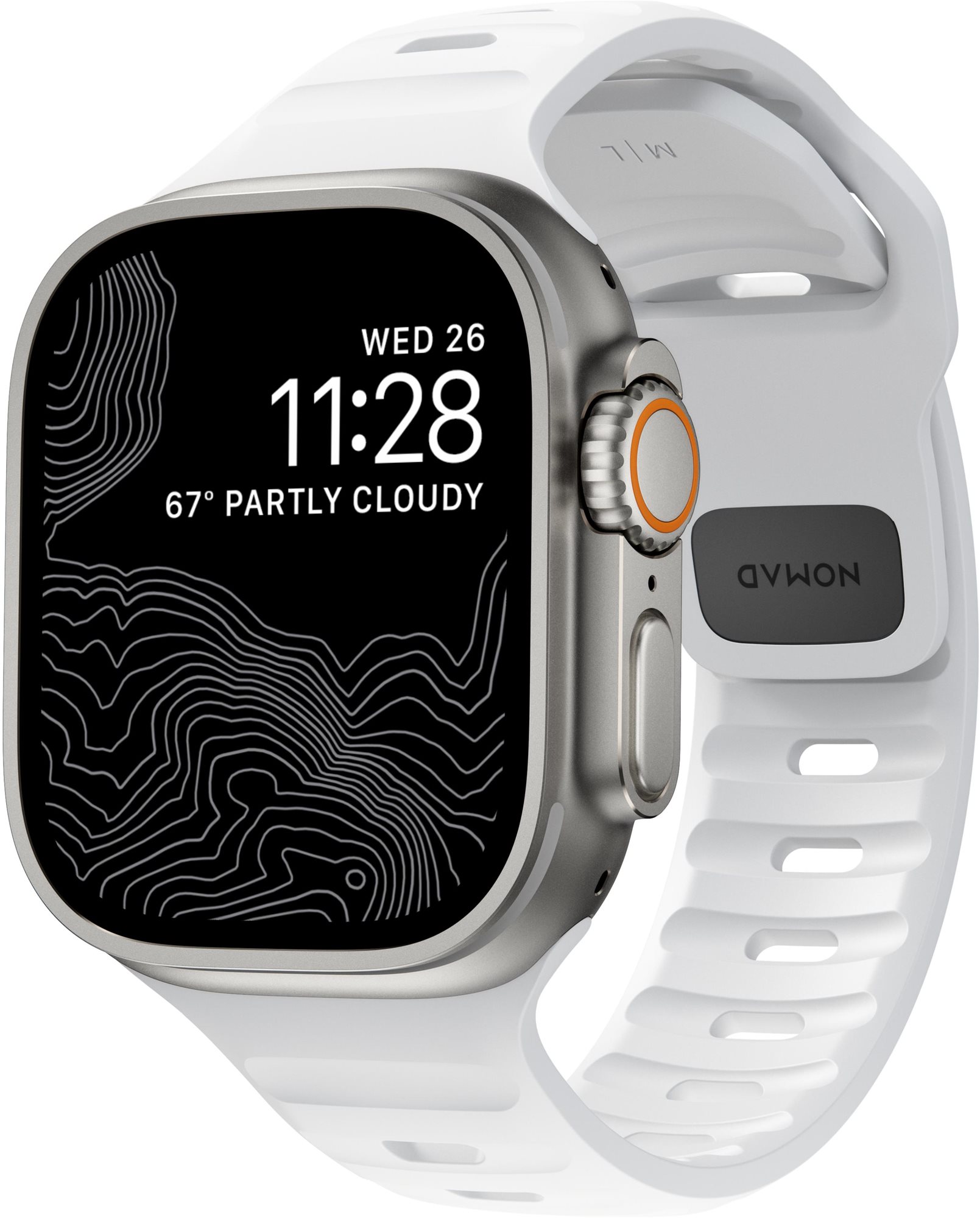 Nomad Sport Strap M/L White Apple Watch Ultra 2/1 (49mm) 9/8/7...