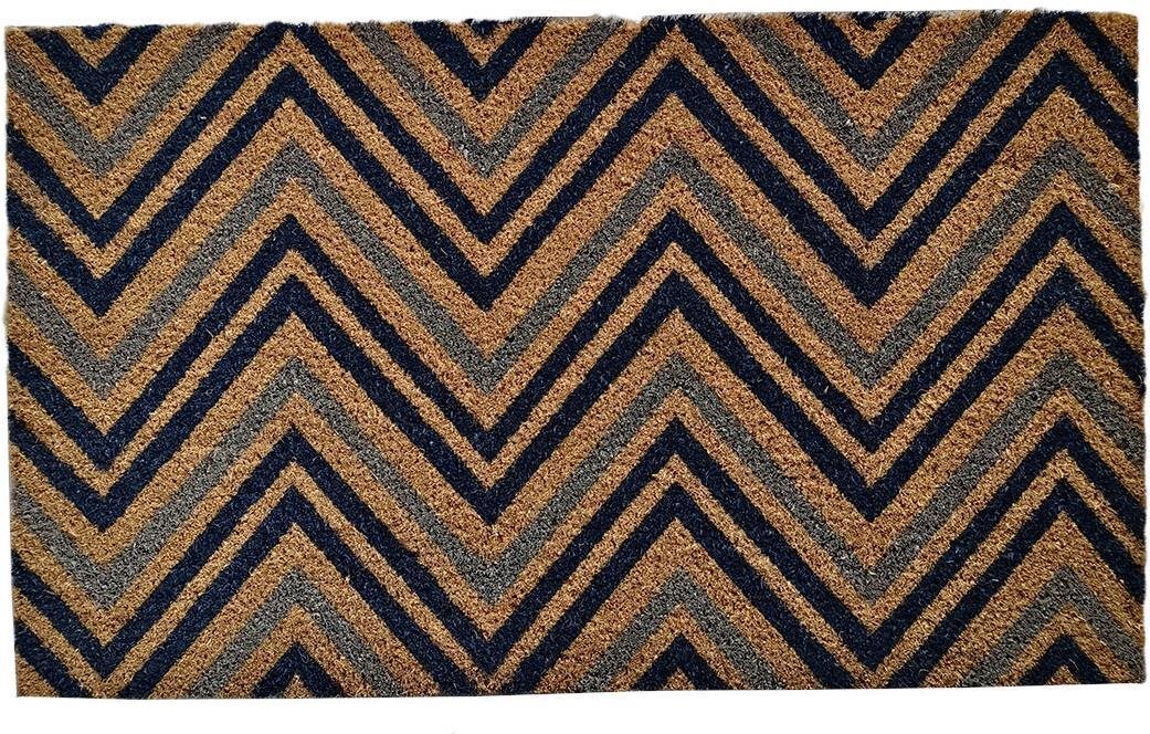 M. A. T. Group szőnyeg PVC + kókuszdió 45 × 75 cm Zigzag Lábtörlő