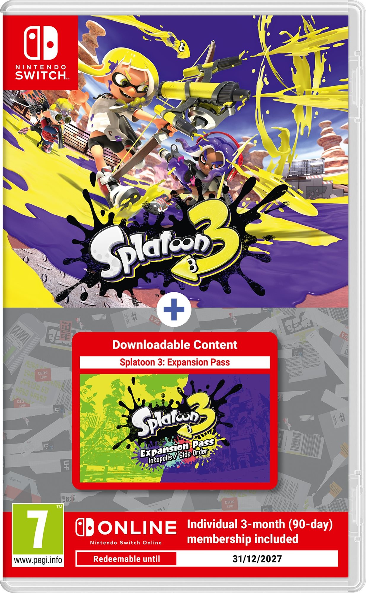Splatoon 3 + Season Pass + NSO 3M Membership - Nintendo Switch...