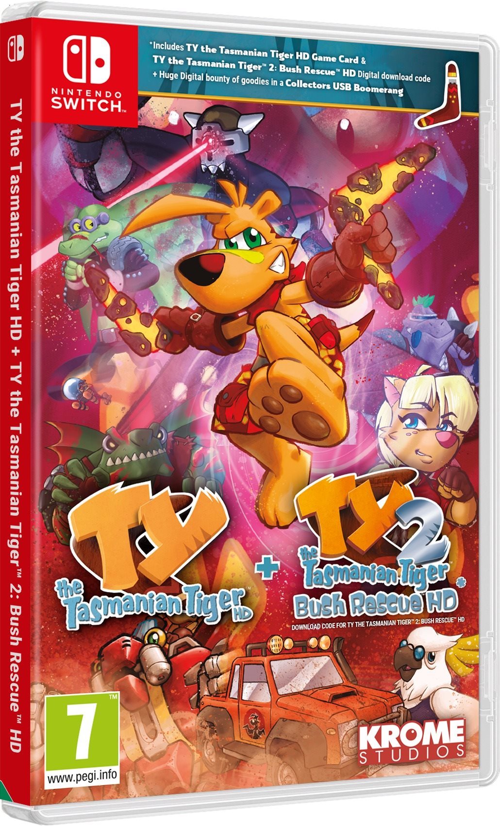 TY the Tasmanian Tiger 1 and 2 HD Bundle - Nintendo Switch Console...