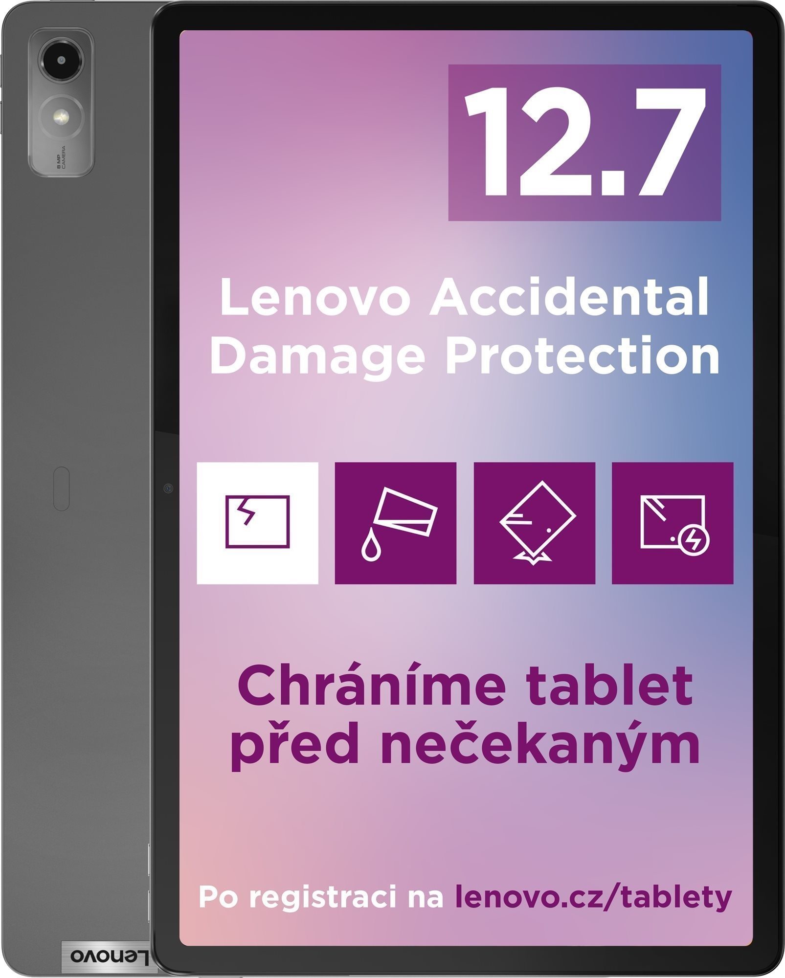 Lenovo Tab P12 8GB/128GB szürke + Lenovo aktív stylus Tablet