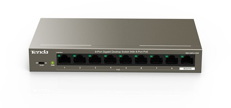 Tenda TEG1109P-8-102W PoE AT Gigabit Switch 102W Switch