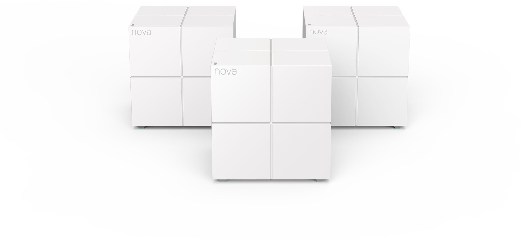 Tenda Nova MW6 (3-pack) - WiFi Mesh AC1200 Gigabit Dual Band Router...