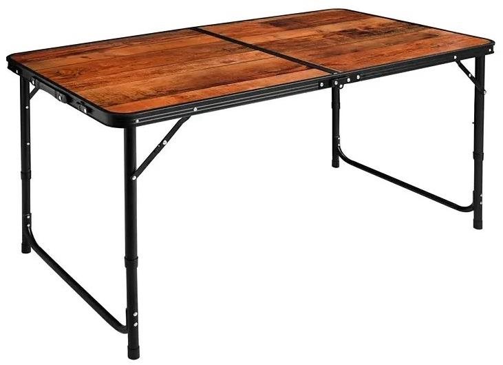 Foxter 2464 Turistický stôl skladací ALU 120 cm, hnedý Kempingový...