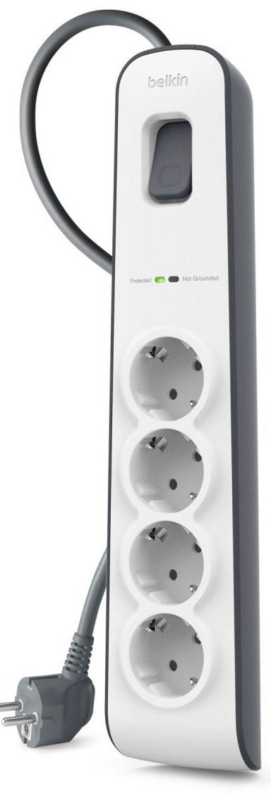 Belkin 4fach Überspannungsschutz-Steckdosenleiste mit 2m Netzkabel...