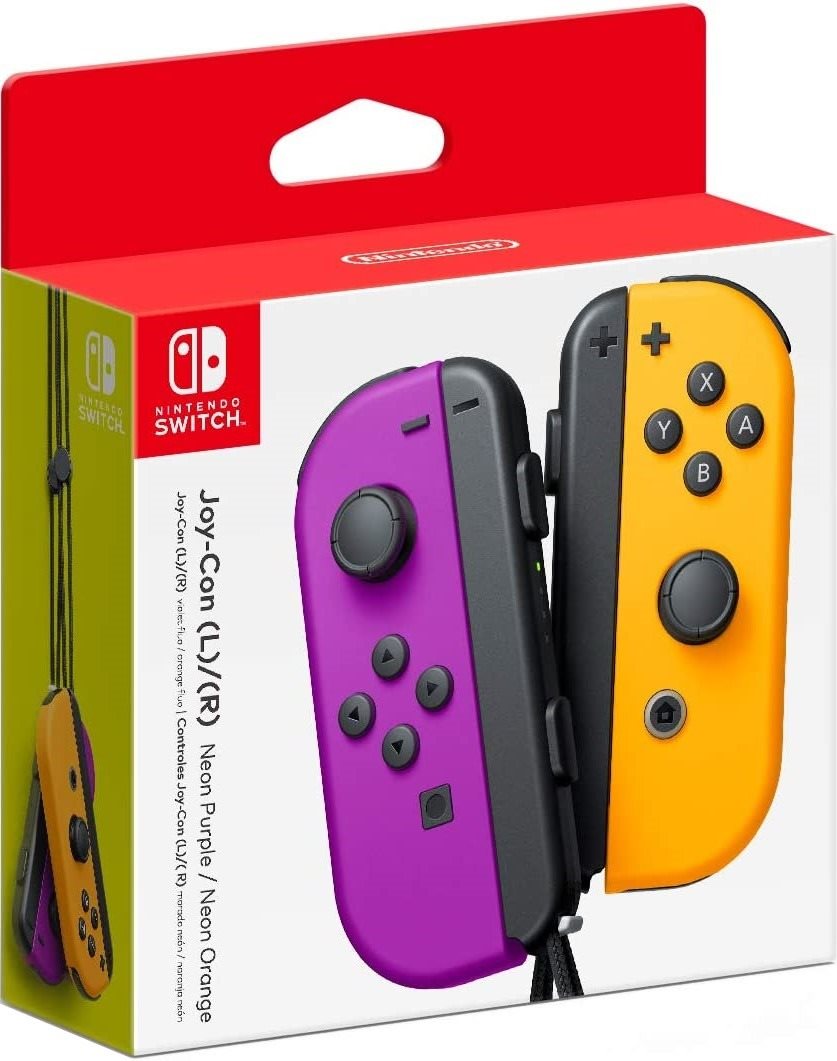 Nintendo Switch Joy-Con ovládače Neon Purple/Neon Orange Gamepad