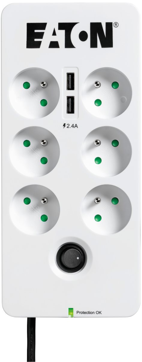EATON Protection Box 6 USB FR, 6 Ausgänge, 10A Belastung, 2x...