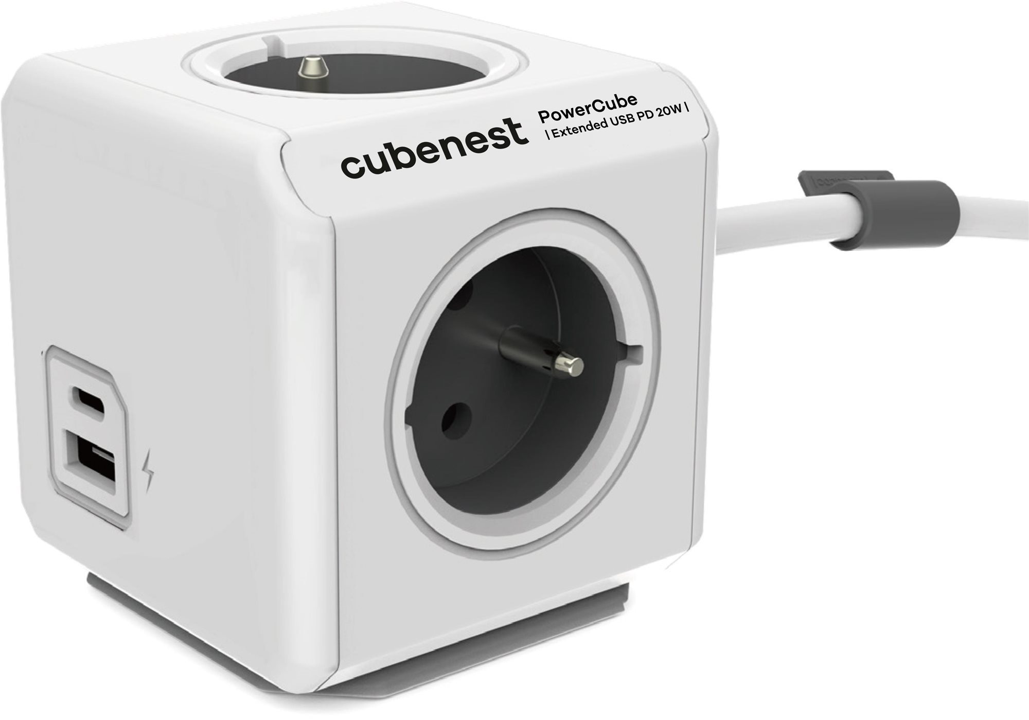 Cubenest Powercube Extended USB PD 20W, A + C, 4× zásuvka, 3 m,...