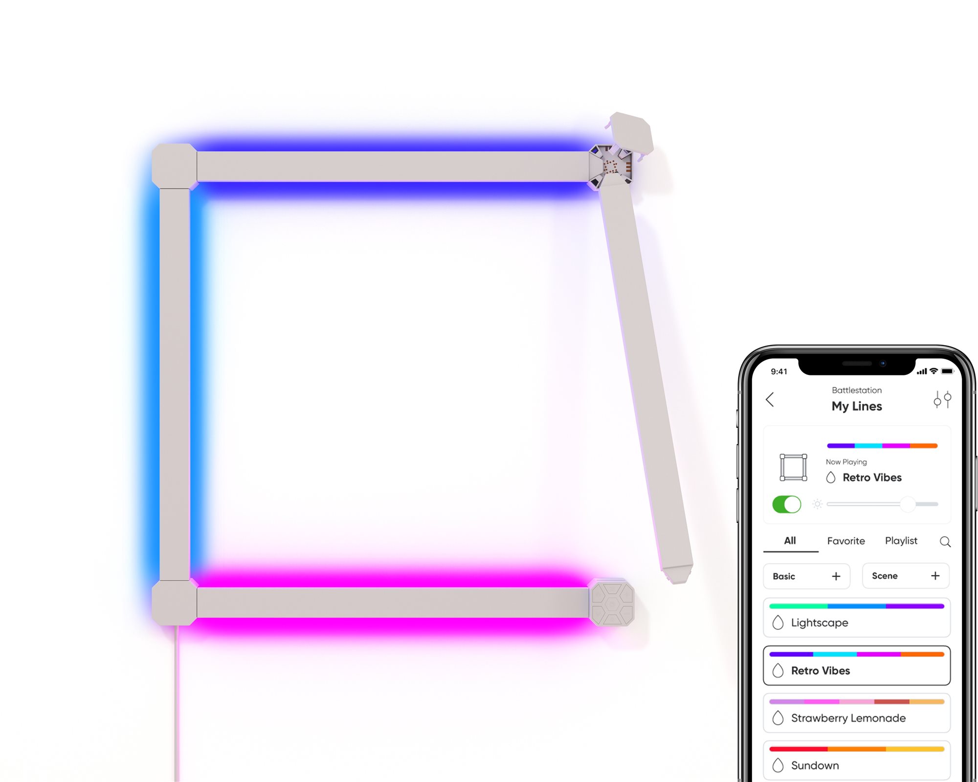 Nanoleaf Lines Squared Starter Kit 4PK LED lámpa
