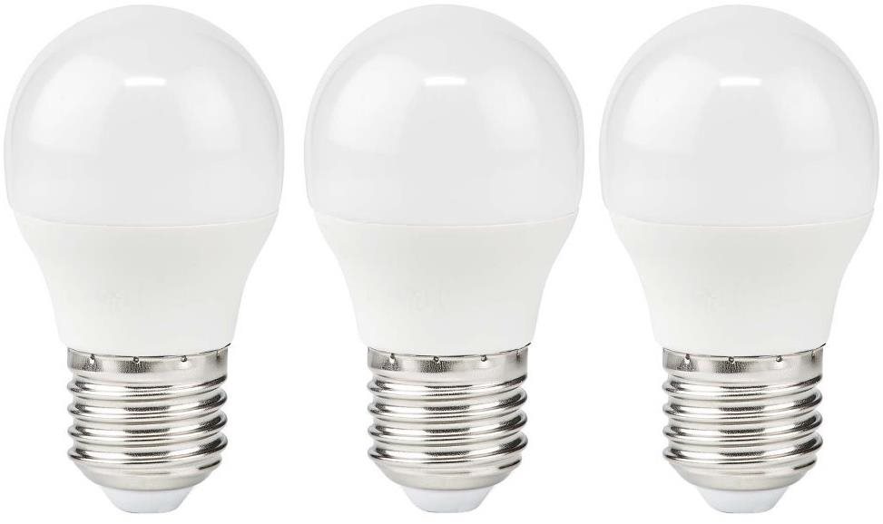 Nedis LED izzó, E27, G45, 4,9 W, 470 lm, 2700 K, 3 db LED izzó