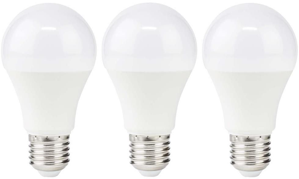 Nedis LED-Glühbirne, E27, A60, 8 W, 806 lm, 2700 K, 3 Stück LED-Birne