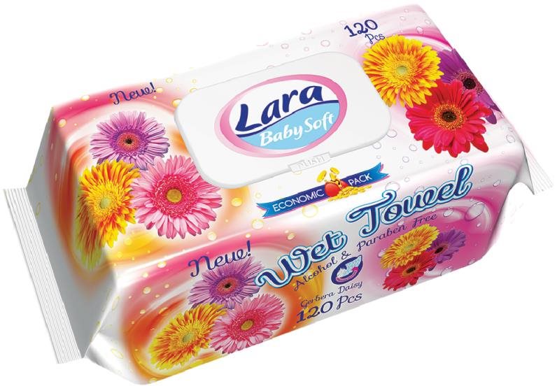 Vlhčené obrúsky 120 ks, klips Gerbera Vlhčené obrúsky