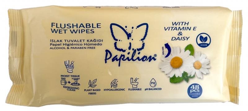 Papilion vlhčené obrúsky Harmanček s vitamínom E, 48 ks...
