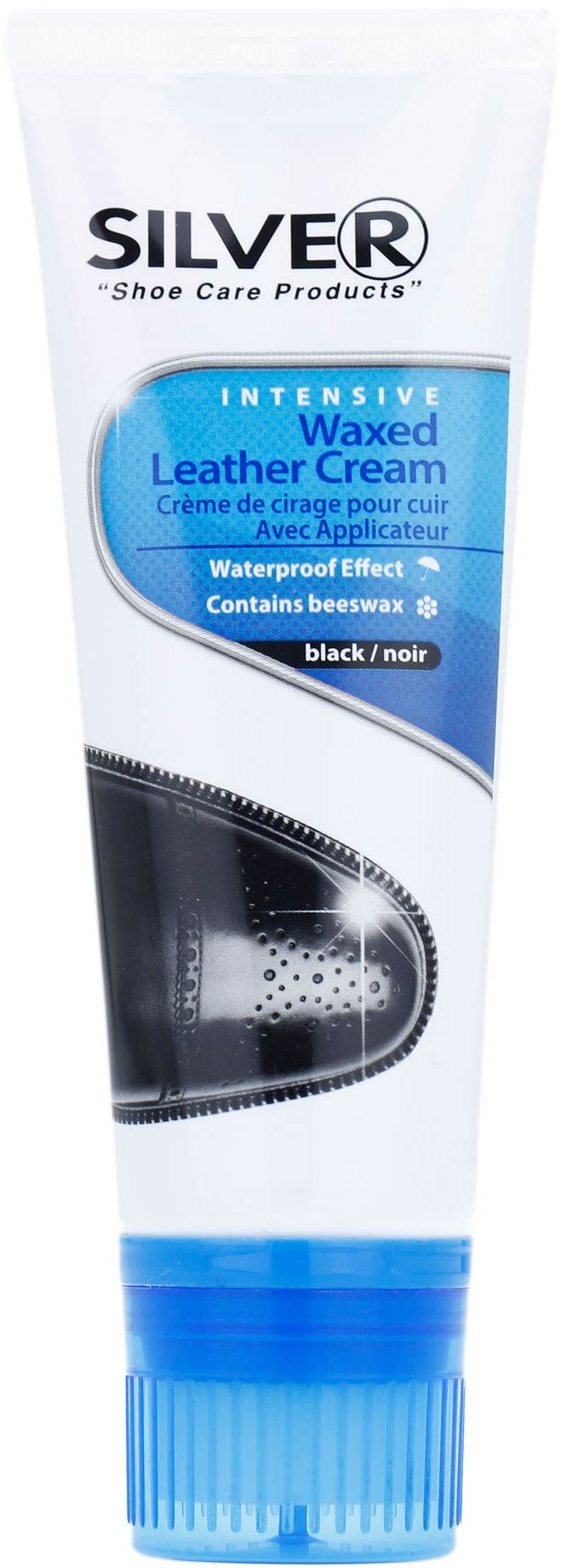 SILVER Krém s voskem v tubě s aplikátorem - černý 75 ml Krém na boty