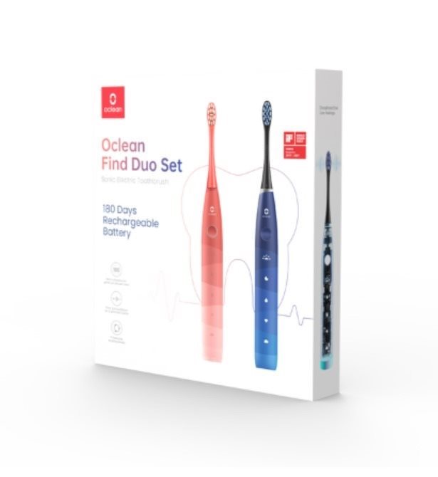 Oclean Find Duo Set Sonic Electric Toothbrush Red&Blue Elektromos...