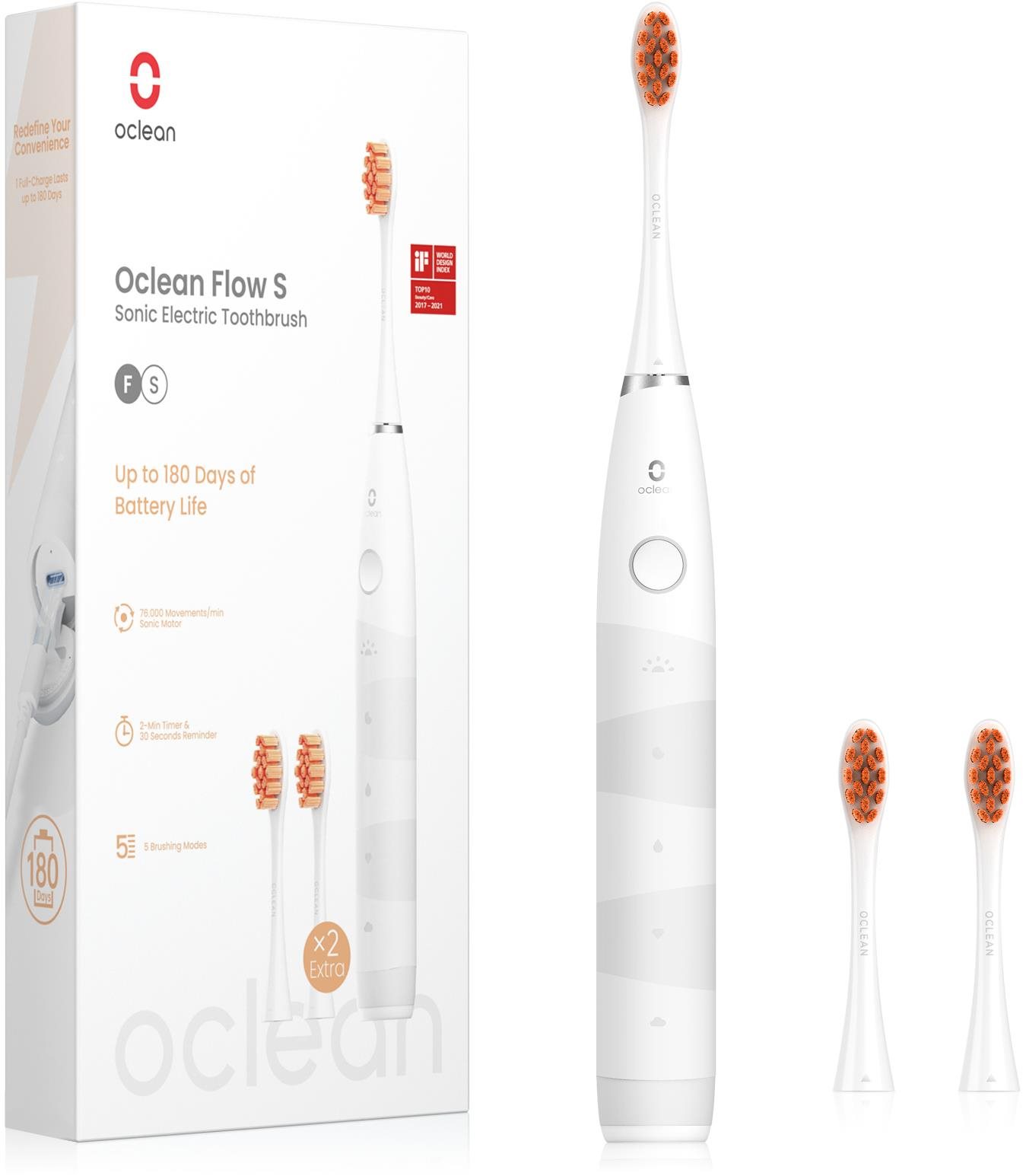 Oclean Flow S White Set Elektrická zubná kefka