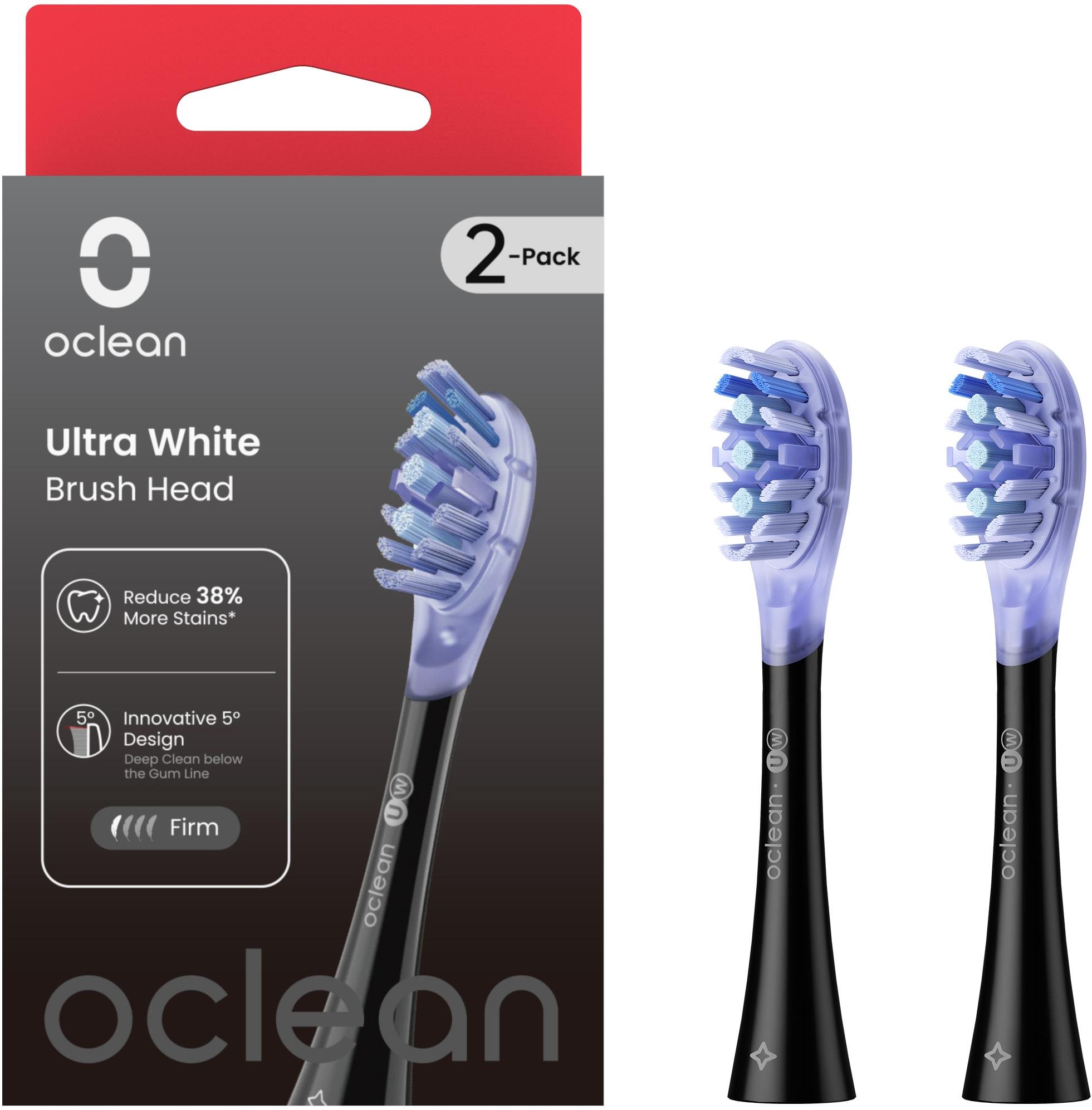 Oclean Ultra White UW02 2 ks, čierne Náhradné hlavice k zubnej kefke