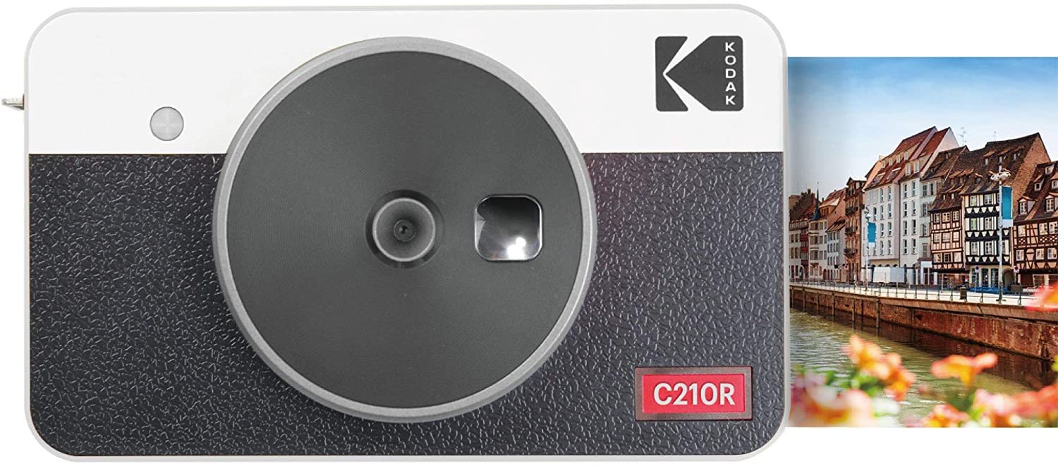 Kodak MINISHOT COMBO 2 Retro, White Instant Camera