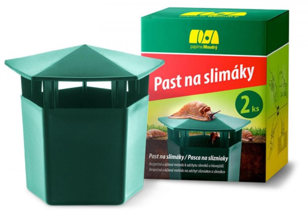 PAPÍRNA MOUDRÝ,  pasca na slimáky, domček, 2 ks Lapač hmyzu