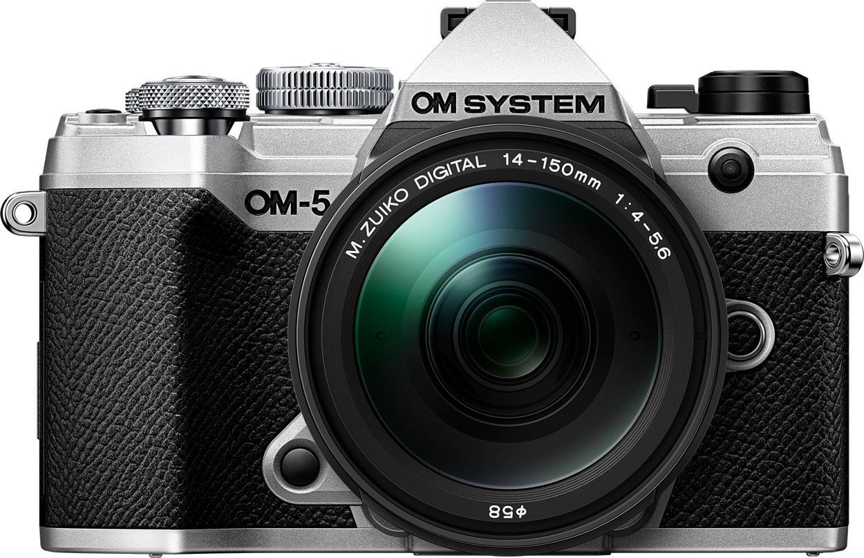 OM SYSTEM OM-5 kit 14 – 150 mm strieborný Digitálny fotoaparát