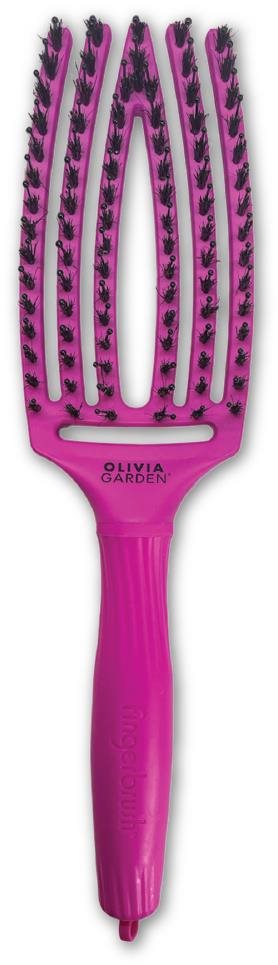 OLIVIA GARDEN Fingerbrush Neon Violet Medium Kefa na vlasy