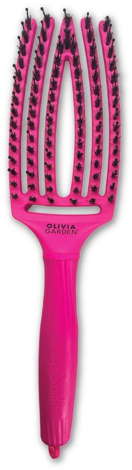 OLIVIA GARDEN Fingerbrush Neon Pink Medium Kefa na vlasy