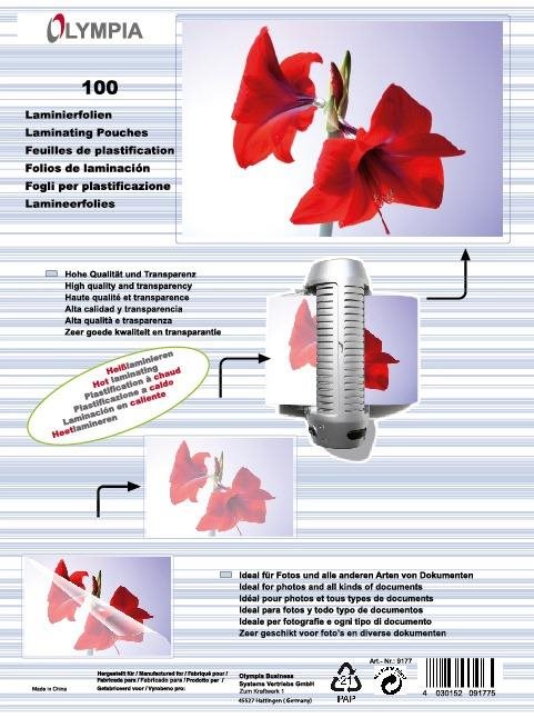 Olympia A5/250 lesklá – balenie 100 ks Laminovacia fólia