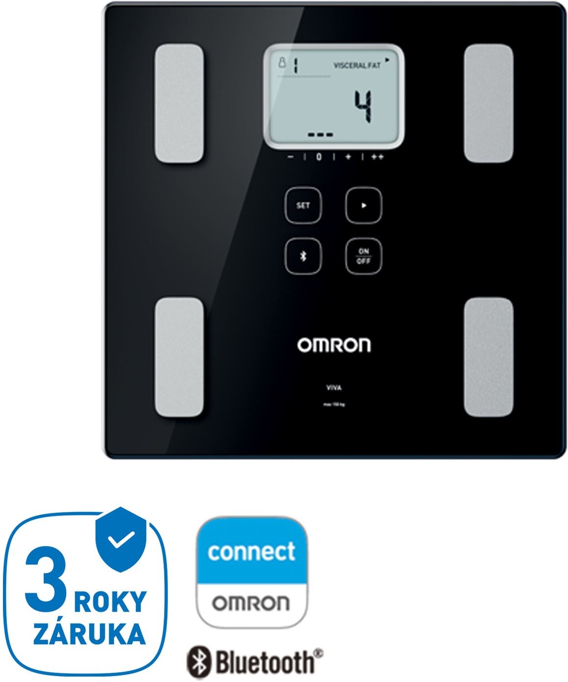 Omron VIVA, 3 Jahre Garantie Personenwaage